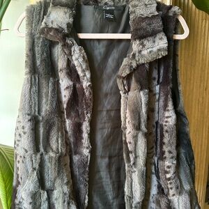 Cejon Gray Faux Fur Vest